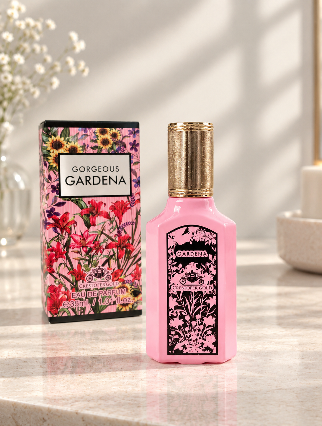عطر زنانه گوچی فلورا گورجس گاردنیا مینی(GORGEOUS GARDENA)35میل شرکتی گریستوفرگلد